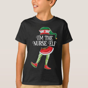 T-shirt Je suis l'infirmière Elf Christmas Matching RN LPN