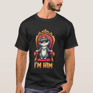 T-shirt Je suis lui Slang Cool Alpha Cat Mème Lunettes de