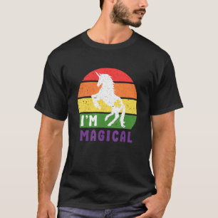 T-shirt Je suis Magical Unicorn Shamrock Vintage A Retro G
