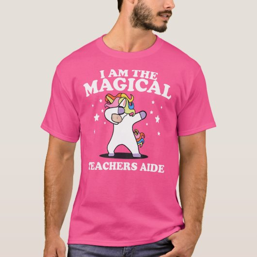 T-shirt Je Suis Magique Enseignants Aide Dabbing Unicorn (Devant)