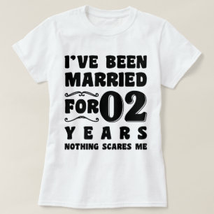 T-shirt Je suis marié depuis 2 ans Mariage drôle