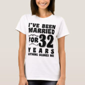 T-shirt Je Suis Marié Depuis 32 Ans Bachelorette Party (Devant)
