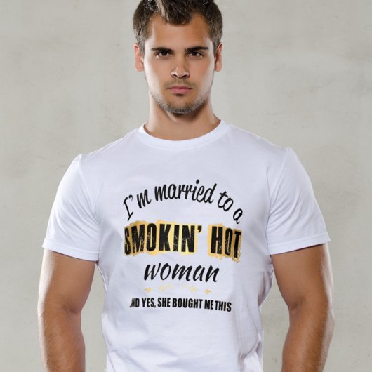 T-shirt Je suis mariée à une femme chaude fumeuse