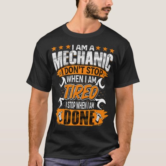 T-shirt Je suis mécanicien Garage Ouvrier Automotive Auto  (Devant)