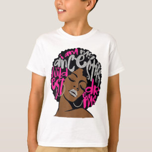 T-shirt Je Suis Mes Ancêtres Rêves Hot rose Bubblegum Afro