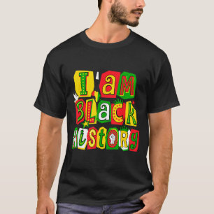 T-shirt Je suis Mois de l'histoire des Noirs Hommes Noirs