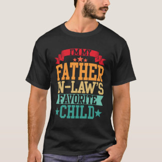 T-shirt Je Suis Mon Père En Lois Favorite Enfant Parent Fi