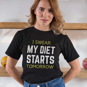T-shirt Je Suis Mon Régime Commence Demain