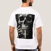 T-shirt "Je Suis Mort Déjà" Skeleton Smoker - Dark Gothic (Dos)