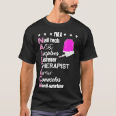T-shirt Je suis Nail Tech Définition Manicuriste Conseil p (Devant)