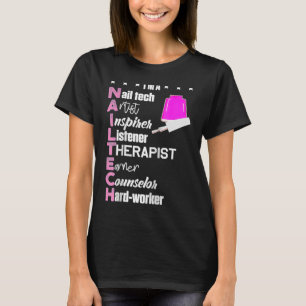 T-shirt Je suis Nail Tech Définition Manicuriste Conseil p