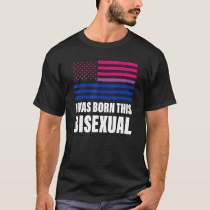 T-shirt Je Suis Né Ce Drapeau Bisexuel Bisexuel Lgbt Gay P