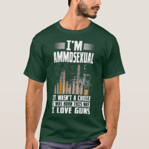 T-shirt Je Suis Né Comme Ça Amateurs D'Armes À Feu
