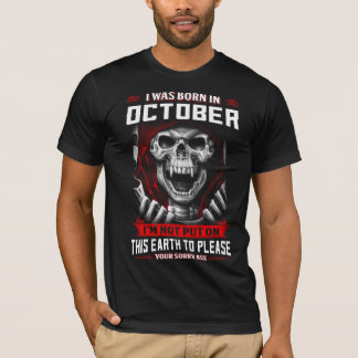 T-shirt Je Suis Né En Octobre