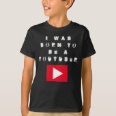 T-shirt Je suis né sur YouTube (sombre) (Devant)
