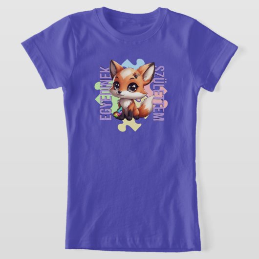T-Shirt Je suis né unique - design renard | Mon système (Poser)