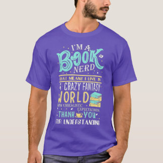 T-shirt Je suis Nerd de livre