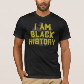 T-shirt Je Suis Noir Histoire - Black Poing Graphiste Chem (Devant)