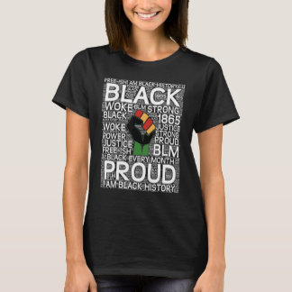 T-shirt Je suis Noir Histoire Couleurs Africaines Histoire