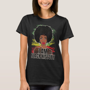 T-shirt Je Suis Noir Histoire Femme Afro Américaine Belle