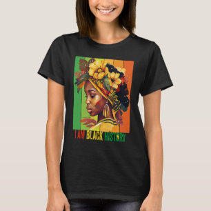 T-shirt JE SUIS NOIR HISTOIRE Femmes Filles Reine Noire Mo
