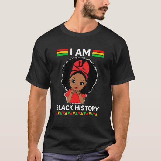 T-shirt Je Suis Noir Histoire Mois Afro Africain Américain (Devant)