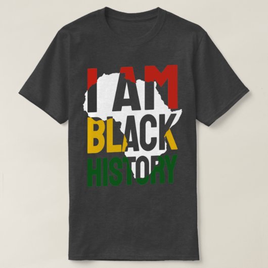 T-shirt Je Suis Noir Histoire Noir Mois Histoire Noire (Design devant)