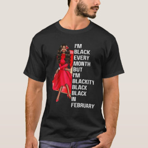 T-shirt Je suis Noir tous les mois, mais je suis Noir Noir