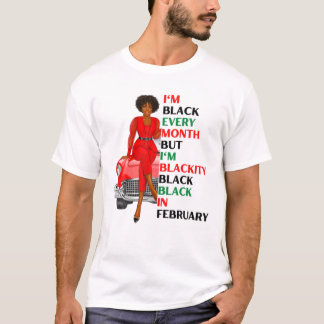 T-shirt Je suis Noir tous les mois, mais je suis Noir Noir