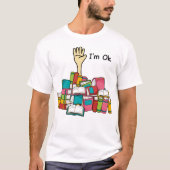 T-shirt Je suis OK Lecture Books Lover (Devant)