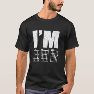 T-shirt Je suis papa Drôle Accords de Guitare Pour Amateur