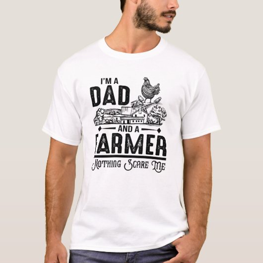 T-shirt Je suis papa et paysan | Agriculture (Devant)