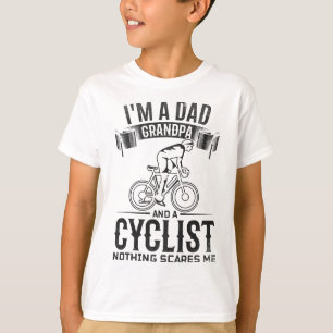 T-shirt Je suis papa, grand-père et cycliste, rien ne me f