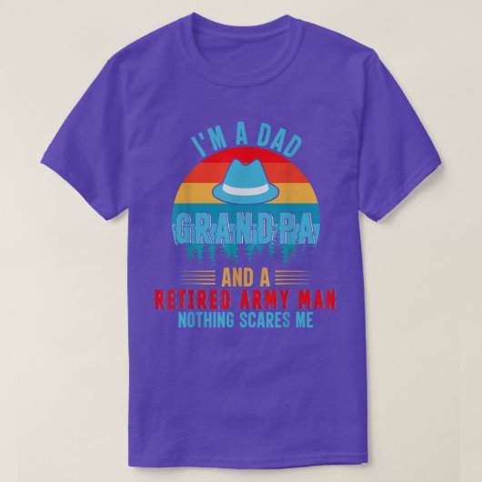 T-shirt Je suis papa grand-père et l'homme de l'armée à la (Design devant)