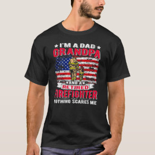 T-shirt Je suis papa grand-père et retraité pompier Rien S