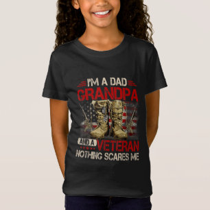T-Shirt Je suis papa grand-père et vétéran américain