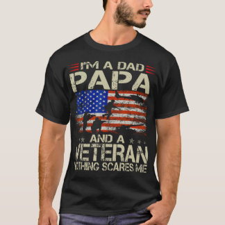 T-shirt Je Suis Papa Papa Papa Et Vétérinaire Drôle Retro 