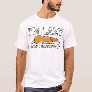 T-shirt Je suis paresseux et je le sais Chien Corgi drôle