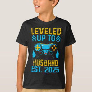 T-shirt Je suis passé au niveau mari Établi en 2025 Tout j