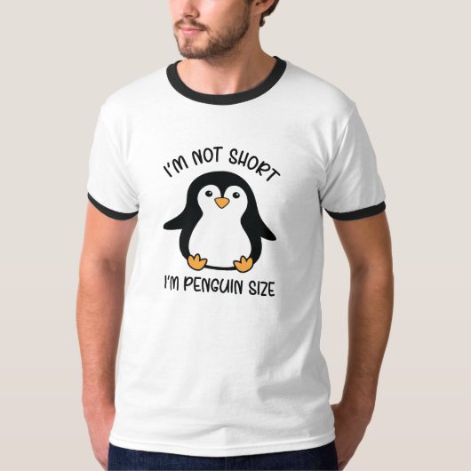 T-shirt Je suis Penguin Size, Short Girl Appréciation Day (Devant)
