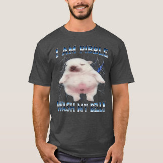 T-shirt Je suis Pibble, lavez mon ventre, drôle de chien,
