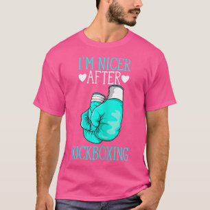 T-shirt Je Suis Plus Sympa Après Kickboxing Funny Kickboxe