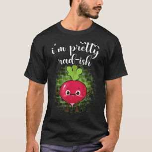 T-shirt Je suis Plutôt Rad-Ish Funny Vegetarian Vegan Radi