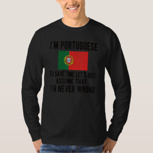T-shirt Je suis Portugais Drapeau Portugal Racines Portuga