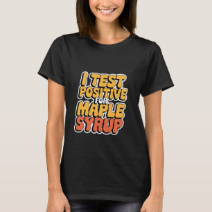 T-shirt Je suis positif aux crêpes de petit-déjeuner au si