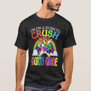 T-shirt Je suis pressé d'écraser la licorne de 4e année.