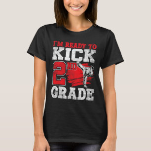 T-shirt Je suis prêt à aller à l'école en karaté de 2e ann