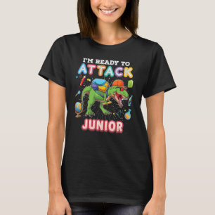 T-shirt Je suis prêt à attaquer le Dinosaure de l'école