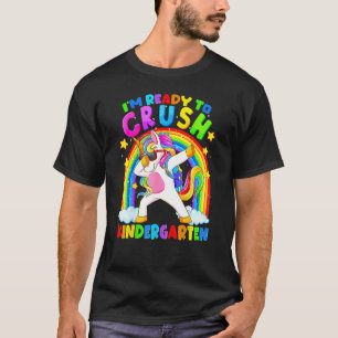 T-shirt Je suis prêt à écraser Kindergarten Unicorn Retour