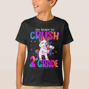T-shirt Je suis prêt à écraser la licorne de 2e année de r